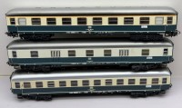 Auktion 373 / Los 12128 <br>3xM&auml;rklin H0 Schnellzugwagen der Deutschen Bundesbahn (DB) , Metall