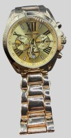 Auktion 374 / Los 2007 <br>Michael Kors Bradshaw Watch f&uuml;r Damen, 43mm Quarz-Chronographenwerk mit Edelstahlarmband, Mod. MK-3111, neuwertig, Werk l&auml;uft, goldfarben, bitte beachten sie die beiden Fotoserien, 1x bei Tageslicht, 1x bei Kunstlicht, so unterschiedlich k&ouml;nnen die Fotos ausfallen!