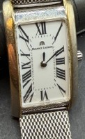 Auktion 374<br>Quartz DAU "Maurice Lacroix", Stahlband, Werk l&auml;uft, Tragespuren
