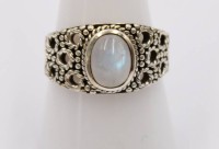 Auktion 374<br>925er Silber-Ring, Mondstein, 5gr., RG 59