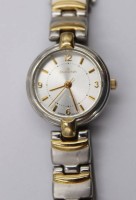 Auktion 374<br>Damen-Armbanduhr, Dugena, Quartz, Werk nicht gepr&uuml;ft, ca. D-2,2cm