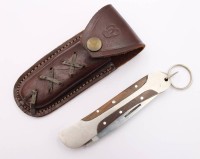 Auktion 374<br>Taschenmesser, ungemarkt, Lederetui nicht passen, geschlossen ca. L-12,5cm