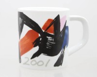 Auktion 374<br>Royal Copenhagen Jahresbecher, 2001, Entw. Ivan Weiss, wohl 925er Silberplatte, ca. H-11,5cm