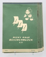 Auktion 374<br>10x Micky Maus Zeichenblock A 51 aus den 1950er Jahren