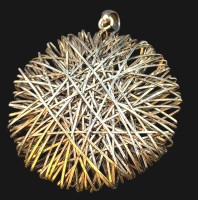 Auktion 374<br>MILOR ITALY STERLING SILVER MODERNIST, gr. runder Flechtanh&auml;nger, Silber-925-, D-ca. 5 cm, 15,7 gr
