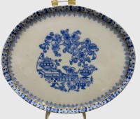 Auktion 374 / Los 8011 <br>ovales Tablett "Askania" China Blau