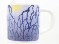 Auktion 374<br>Royal Copenhagen Jahresbecher 2014, Entw. Dag Samsund, wohl 925er Silberplatte, ca. H-12cm