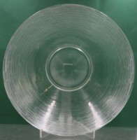 Auktion 374 / Los 10007 <br>gr. Glasschale, Riffelmuster, ca. H-8cm D-40cm