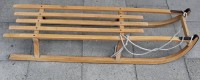 Auktion 374<br>Davoser Holzschlitten, &auml;lter, Gebrauchsspuren, ca. L-121cm