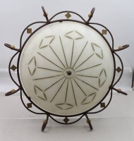 Auktion 374<br>vintage Deckenleuchte, ca. D-58cm T-13cm