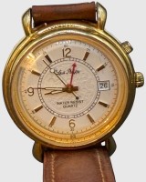 Auktion 374<br>Quartz HAU "Louis Philippe", Werk l&auml;uft, Lederband