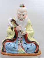 Auktion 374 / Los 15517 <br>Gl&uuml;cksgott Shou Xing, China,  an Hut bestossen, ca. H-34cm B-27cm
