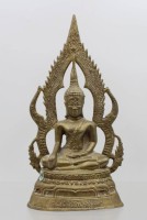 Auktion 374<br>thail&auml;ndische Phra Buddha Chinnarat-Statue, wohl Messing, ca. H-24,5cm