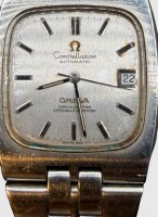 Auktion 374<br>automatic HAU "OMEGA Constellation", Werk l&auml;uft, 70-er Jahre, orig. Stahlband,