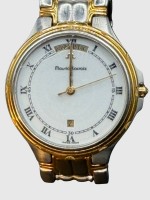Auktion 374<br>Maurice Lacroix Quartz Metall Armbanduhr, vergoldet, , wei&szlig;es Zifferblatt, Datum, Geh&auml;usedurchmesser ca. 33 mm, 85 g, Werk nicht gepr&uuml;ft