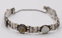 Auktion 374<br>Armband, 925er Silber, Mexiko, Perlmutt, 12gr., ca. L-19cm