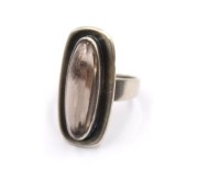 Auktion 374<br>925er Silber-Ring, mit Rauchquarz, 6,4gr., RG 53
