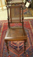 Gründerzeit-Stuhl, Korbgeflecht, H-89,5cm B-45,5vm T-42,5cm Sh-48cm.