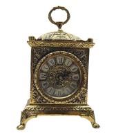 Auktion 374<br>Messing Kaminuhr, Quartzwerk l&auml;uft, H-23 cm, B-15 cm