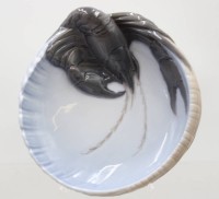 Auktion 374<br>Hummerschale, Royal Copenhagen, D&auml;nemark, Entw. J&oslash;rgen Balslov, Modellnr. 3277, ca. D-16cm
