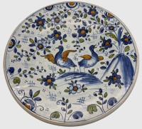 Auktion 374<br>&uuml;bergrosser Wandteller, Talavera Keramik mit Entenpaar, D-41 cm