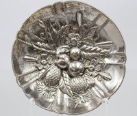 Auktion 374<br>kl. zierschale, F&uuml;chterelief, wohl um 1900, D-12cm