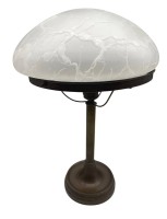 Auktion 374<br>TISCHLAMPE, Strindbergslampa, H-46 cm, Metallstand, Glasschirm
