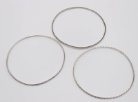 Auktion 374<br>3 Silber-Armreife, 800er Silber, zus. 11,4gr., D-6,8cm