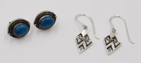 Auktion 374<br>2 Paar div. Ohrschmuck, Silber, zus. ca. 5,5gr., ca. L-3cm