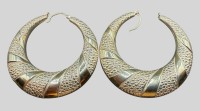 Auktion 374<br>Paar Silber Creolen-925-, D-ca. 4 cm, 8,28 gr.