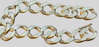 Auktion 374<br>massives Silber-Herrenarmband (gepr&uuml;ft), L-21 cm, 38,21 gr