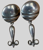 Auktion 374<br>Paar Silber-925- Ohrstecker, L-ca. 4 cm, zus. 7,77 gr