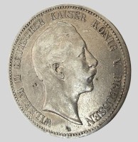 Auktion 374<br>5 Mark 1904, Preussen, Wilhelm II, Silber, 27,7 gr