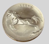 Auktion 374<br>Feinsilbermedaille-999,9 "Tiere der Welt" Pferd, D-3,5 cm, 17,08 gr