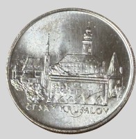 Auktion 374<br>Tschechoslowakei 50 Kronen, 1986 Česk&yacute; Krumlov, Silber-500-, 7,12 gr., D-2,7 cm