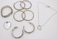 Auktion 374<br>kl. Konvolut Modeschmuck, meist Ohrschmuck, klare Steine