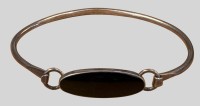 Auktion 374<br>Silber-925- Armreif mit Onyx Lagenstein, 10 gr