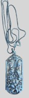 Auktion 374<br>Silberkette-925- mit gr. Silberanh&auml;nger, L-50 cm, Anh&auml;nger 5x 2cm, 9,78 gr