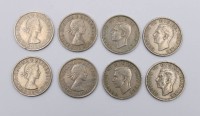 Auktion 374<br>8 div. engl. M&uuml;nzen, 1947-1961, Kupfer/Nickel