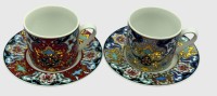 Auktion 374<br>Paar Botticelli Design Espresso Tassen mit U.T., , Edition Orientale