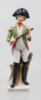 Auktion 374<br>Figur,  franz&ouml;sischer Kavallerieoffizier, ungemarkt, bemalt, ca. H-21,5cm