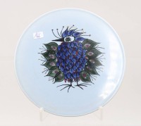 Auktion 374<br>Royal Copenhagen Tenera Fayence-Butterplatte, Entw. Beth Breyen, D-14,5cm