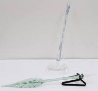 Auktion 374<br>2x handgefertigte Glas-Tauchstifte, ca. L_21cm