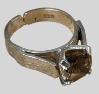 Auktion 374<br>Silberring-835- mit Rauchquartz, RG 48, 3,26 gr