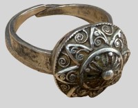 Auktion 374<br>Silberring mit offener Ringschiene, 3,03 gr