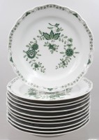 Auktion 374<br>11x flache Teller, Hutschenreuther, Maria Theresia Schlossgarten, je D-25cm