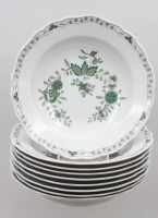 Auktion 374<br>9x tiefe Teller, Hutschenreuther, Maria Theresia Schlossgarten, ca. D-23cm