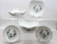 Auktion 374<br>5x div. Schalen, Hutschenreuther, Maria Theresia Schlossgarten, Gr&ouml;&szlig;te ca. H-9,3cm B-20cm