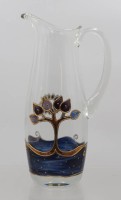 Auktion 374<br>Hoher  Schenkkrug, Emaillemalerei, Nagel, ca. H-26cm