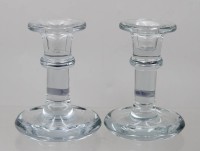 Auktion 374 / Los 10042 <br>Leuchterpaar, Holmegaard, ca. H-13,5cm